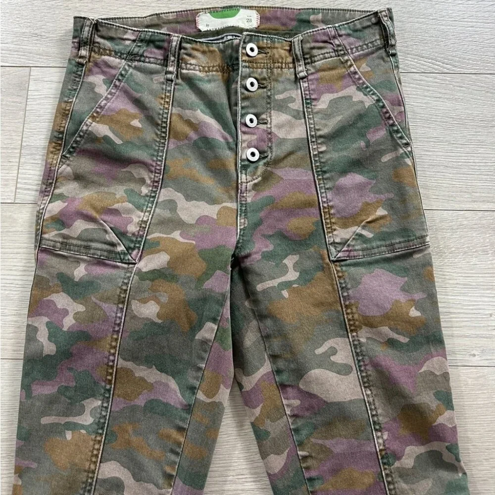 Anthropologie Slim Camo Button Fly Jefferson Utility Pants